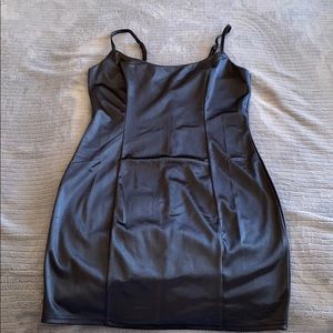 Black silk dress